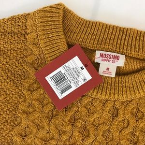 Women’s Cable Knit Sweater Gold Mustard Pullover